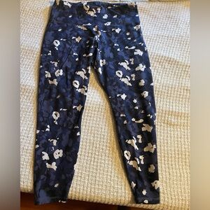 Old Navy Active Powerpress High Rise Blue Leopard Legging XL